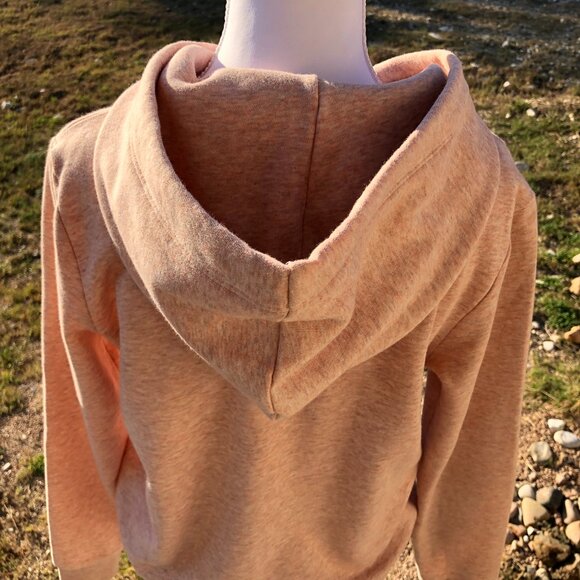 H&M Blush Pink Size Small Full Zip Hoodie Sweatshirt Casual Soft Feminine Winter - Picture 9 of 16